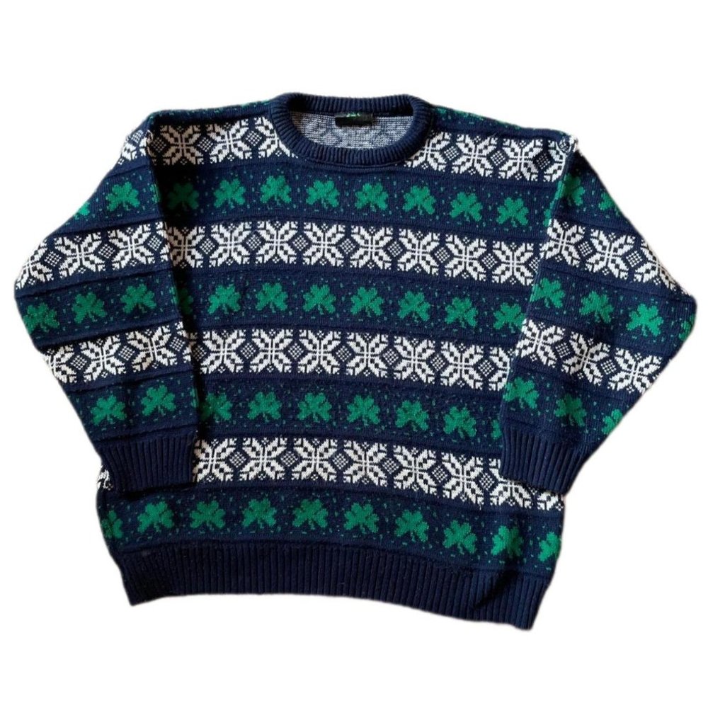 Vintage Shamrock Knit Sweater